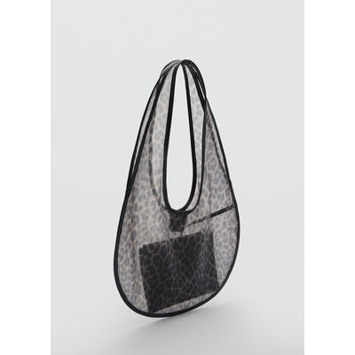 Sac à main semi-transparent léopard MANGO