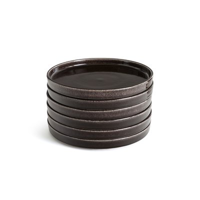 Lot 6 assiettes à dessert émail réactif, Boldi LA REDOUTE INTERIEURS