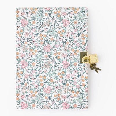 Journal intime A5 ligné, 80 pages avec cadenas MONOPRIX