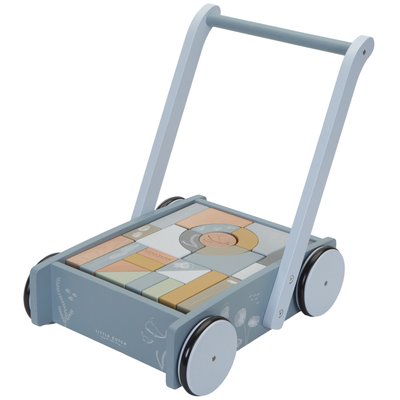 Chariot de marche avec blocs de construction LITTLE DUTCH