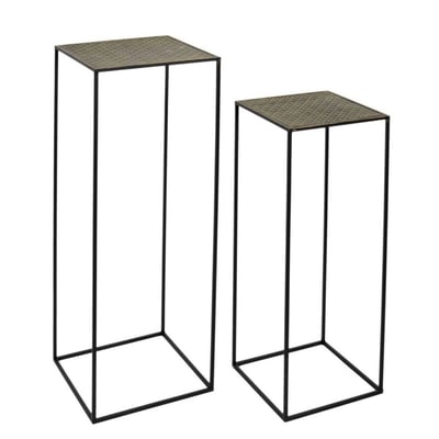 Lot de 2 sellettes gigognes métal martelé Mirage DECORATIE