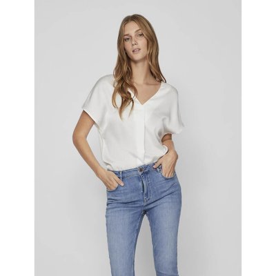 Blusa satinada de manga corta VILA