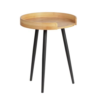 Table d'appoint ronde bambou et acier LOFT WENKO