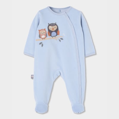 Combipilote bébé broderie hiboux BOBOLI