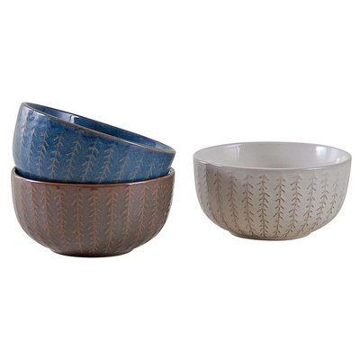 Bol classique en grès Chevrons 520ml (Lot de 3) AUBRY GASPARD
