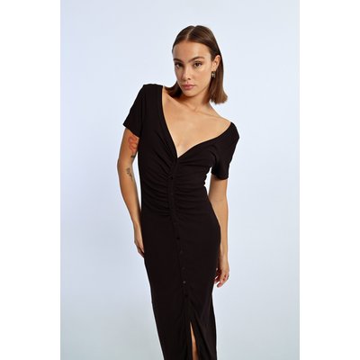 Robe boutonnée à fronces LILI SIDONIO
