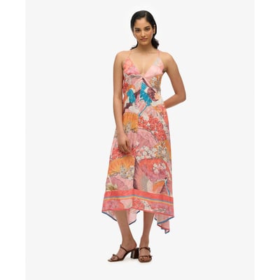 Robe imprimée en jacquard à ourlet en pointes SUPERDRY