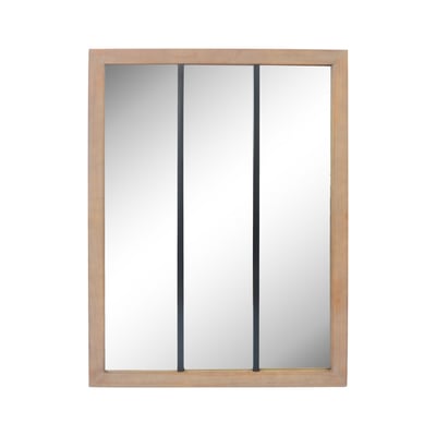 Miroir industriel bois et métal 85x113cm EMDE