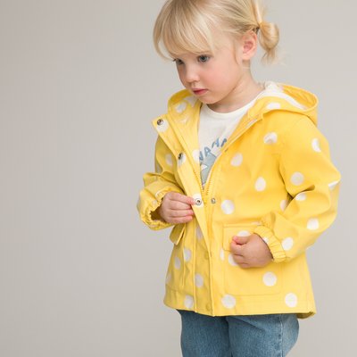 Parka à capuche, en gomme et à pois LA REDOUTE COLLECTIONS