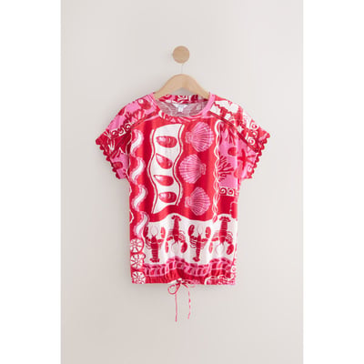 T-shirt à manches courtes avec ourlet boule NEXT