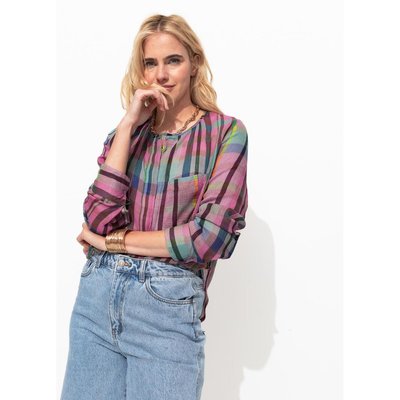 Chemise froissée à carreaux PROMOD