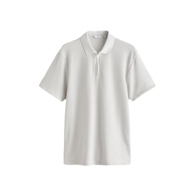 Polo à col zippé texturé NEXT