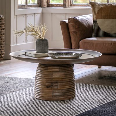 Baytown Beehive Round Mango Wood Coffee Table SO'HOME