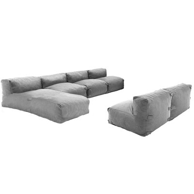 Salon de jardin modulable avec 5 fauteuils et 1 méridienne, MIXI OVIALA