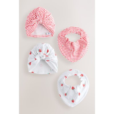 Bavoirs de dentition et turban, 4 pièces NEXT