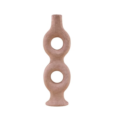 Bougeoir donuts en grès sable 45cm ORNAMI