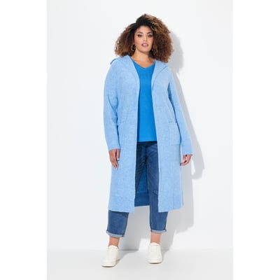 Cardigan long à capuche, coupe ouverte ULLA POPKEN