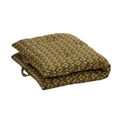 Matelas d'assise tissu indien block print MADAM STOLTZ