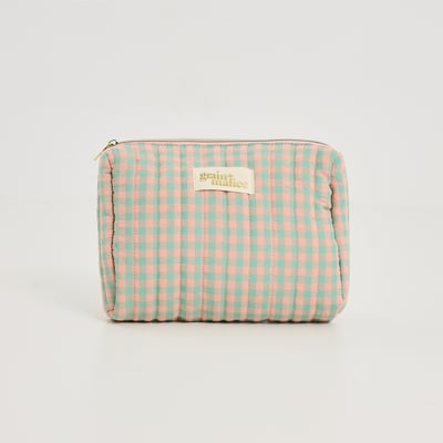 Trousse de toilette en tissu vichy GRAIN DE MALICE
