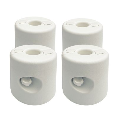 Lot de 4 poids de lestage cylindrique pour tonnelle HDPE OUTSUNNY