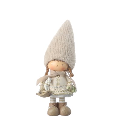 Figurine de noël fillette artificielle H25 PLAY SIA DECO