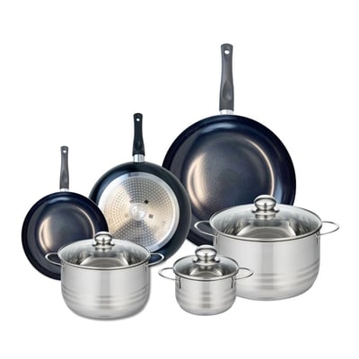 3 poêles 20/24/32cm + 3 faitouts 14/20/24cm PRIMA BRILLANT ELO