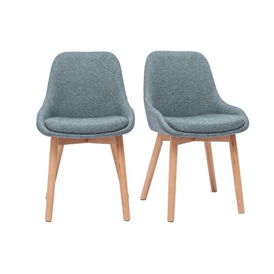Fauteuils scandinaves en tissu effets velours (lot de 2) HOLO MILIBOO