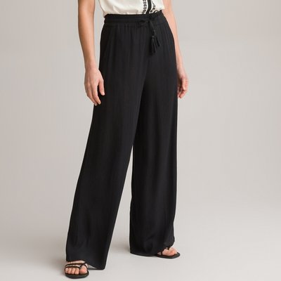 Pantalon large en crêpon ANNE WEYBURN