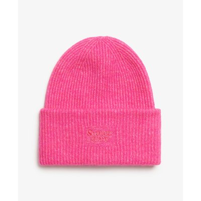 Bonnet doux en maille côtelée SUPERDRY