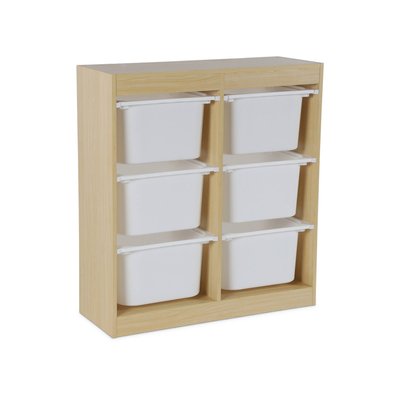Meuble de rangement enfant 6 bacs de rangement SORA SWEEEK