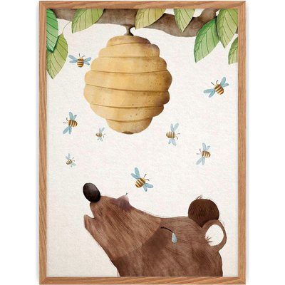 Tableau bois , ours, Forest Story RECOLLECTION