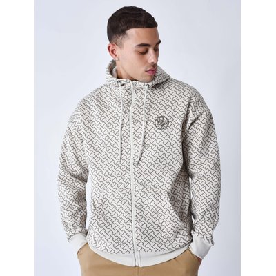 Sweat à Capuche zippé imprimé monogramme PROJECT X