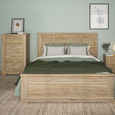 Chiffonnier 4 tiroirs effet châtaignier TERRE DE NUIT