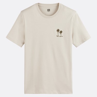 T-shirt col rond manches courtes brodé LA REDOUTE COLLECTIONS