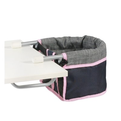 Siège de table de poupée, Mélange anthracite - bleu foncé - rose BAYER CHIC 2000