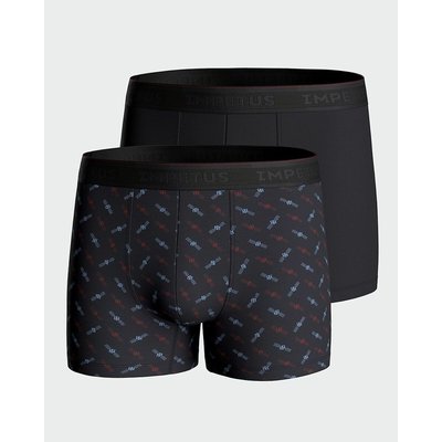 2er-Pack Boxerpants, 1x uni + 1x gemustert IMPETUS