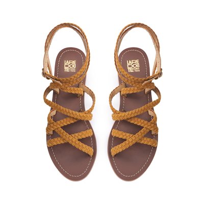Sandalias trenzadas de piel, Signatures LA REDOUTE COLLECTIONS