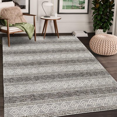 Tapis salon et chambre tissé en laine motif ethnique FOULANI UN AMOUR DE TAPIS