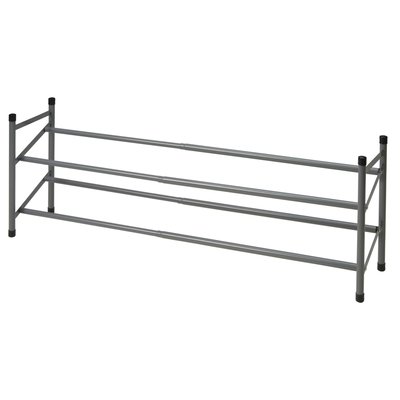 Étagère rangement chaussures extensible métal gris WADIGA
