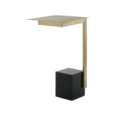 Table d'appoint marbre, verre, Oscar ARTE ESPINA