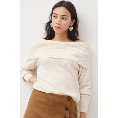 Pull droit manches longues bardot BONOBO