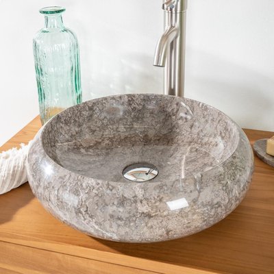 Vasque en marbre ronde à poser 40cm VENISE WANDA COLLECTION