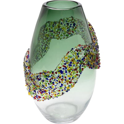 Vase en verre texturé, GLITTER CIRCLE KARE DESIGN