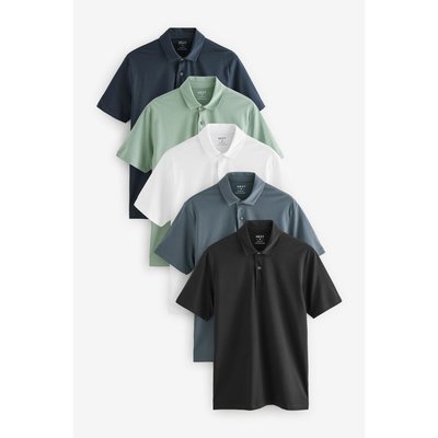 Polos slim à manches courtes, lot de 5 NEXT