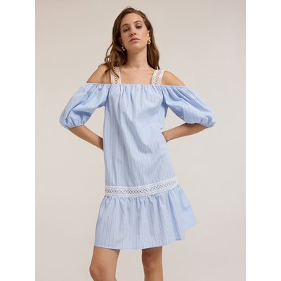 Robe en popeline de coton rayée MOTIVI