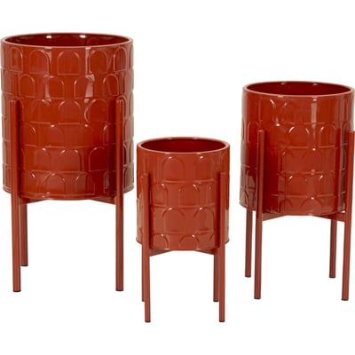 Cache-pots en fer motif arches sur pieds lot de 3 RECOLLECTION