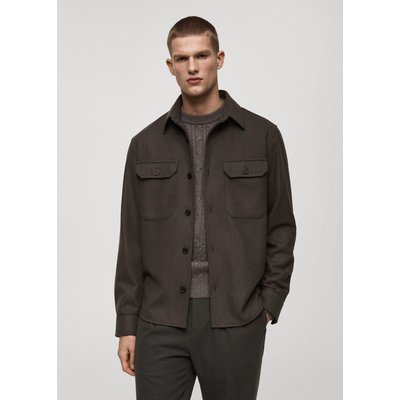 Surchemise flanelle laine mélangée MANGO MAN