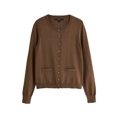 Cardigan ras du cou en coton majoritaire doux NEXT