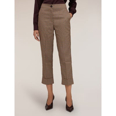 Pantalon court à motif à carreaux MOTIVI
