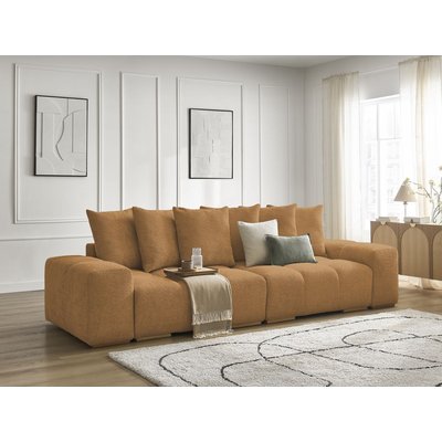 Canapé droit convertible 3 places en tissu bouclette, ANAKIN BOBOCHIC